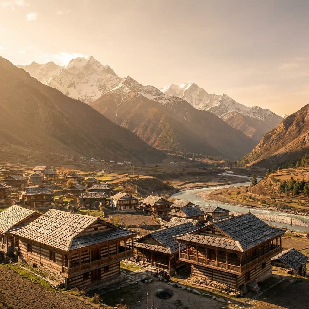 Morning lights in Kalpa Village