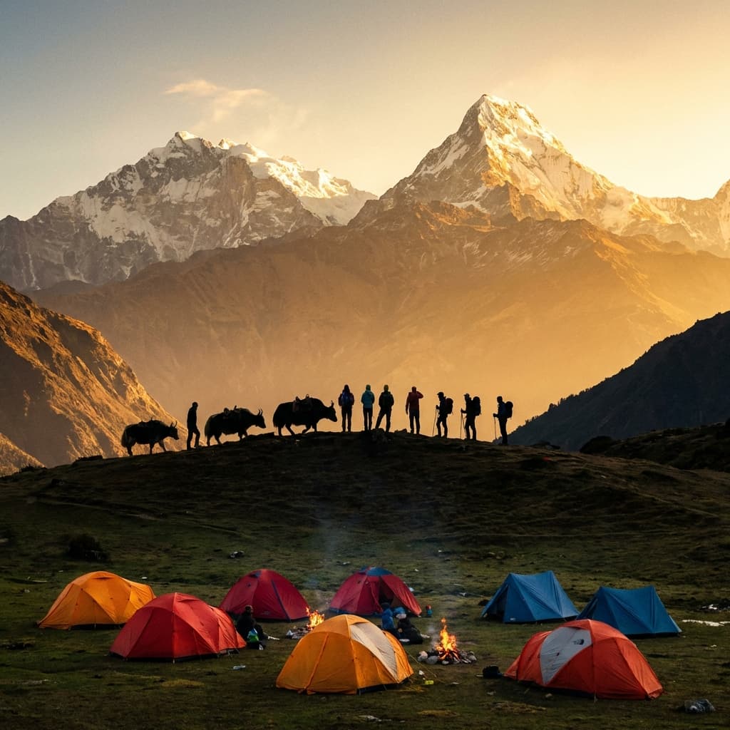 Dramatic snowfields leading up to the Pin Parvati Pass.